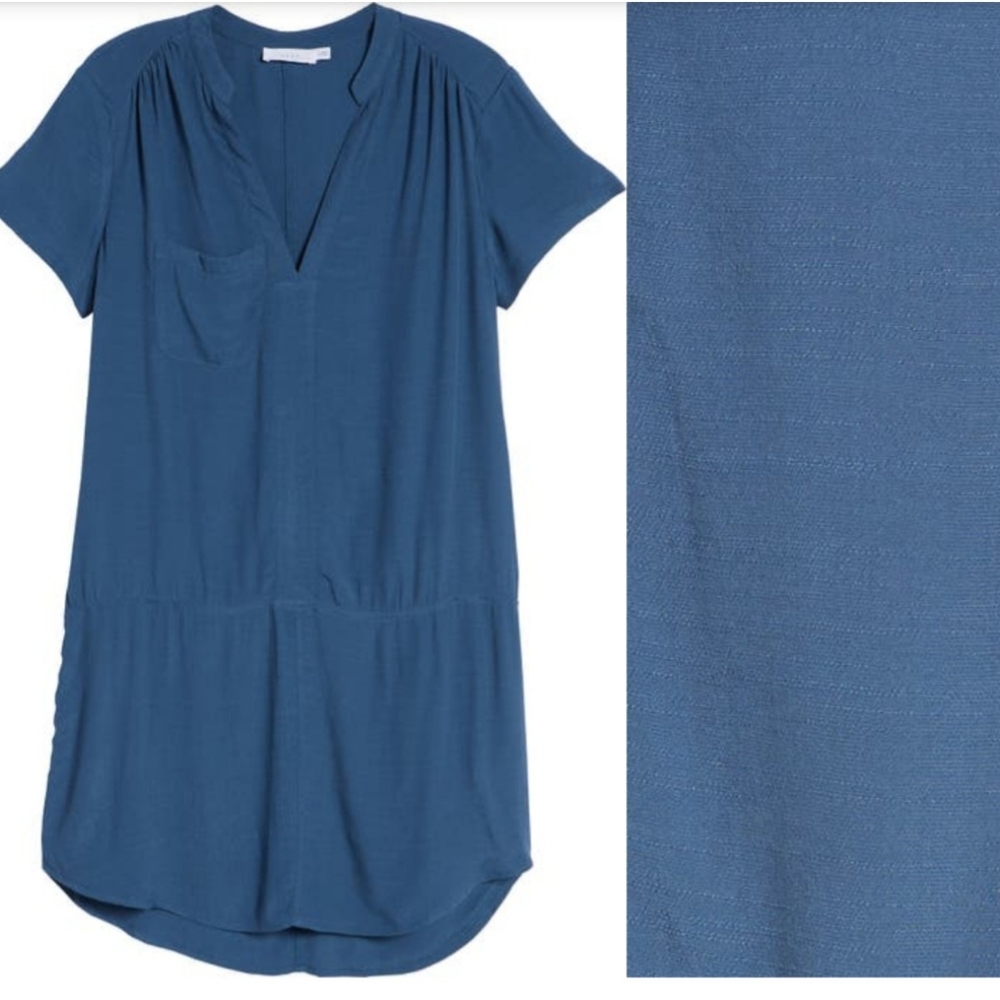 All in Favor Blue Crepe Dress